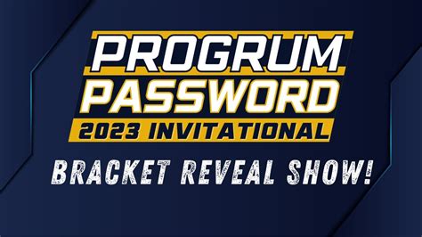 Progrum password invitational. Things To Know About Progrum password invitational. 